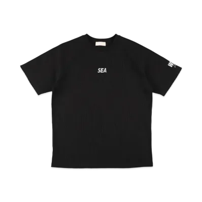 WIND AND SEA ES Waffle Raglan S/S "Black"