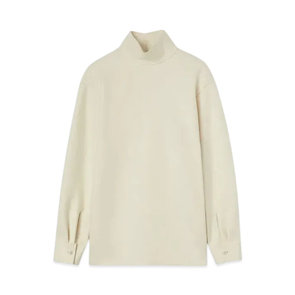 Jil Sander Women's High-Neck Shirt "Chalk"