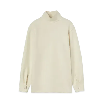 Jil Sander Women's High-Neck Shirt "Chalk"