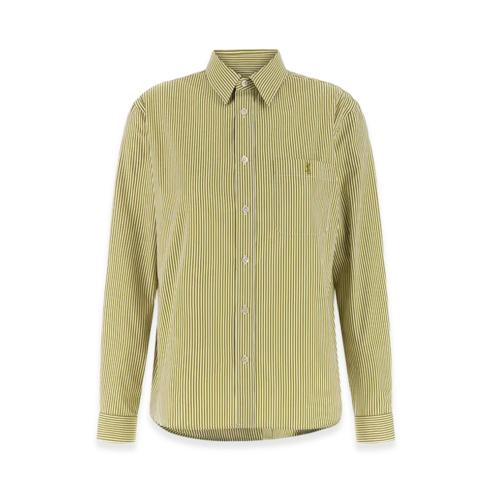 Saint Laurent Women's Cassandre Shirt "Green"