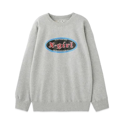 X-Girl Classic Oval Logo Sweat Top "Ash"