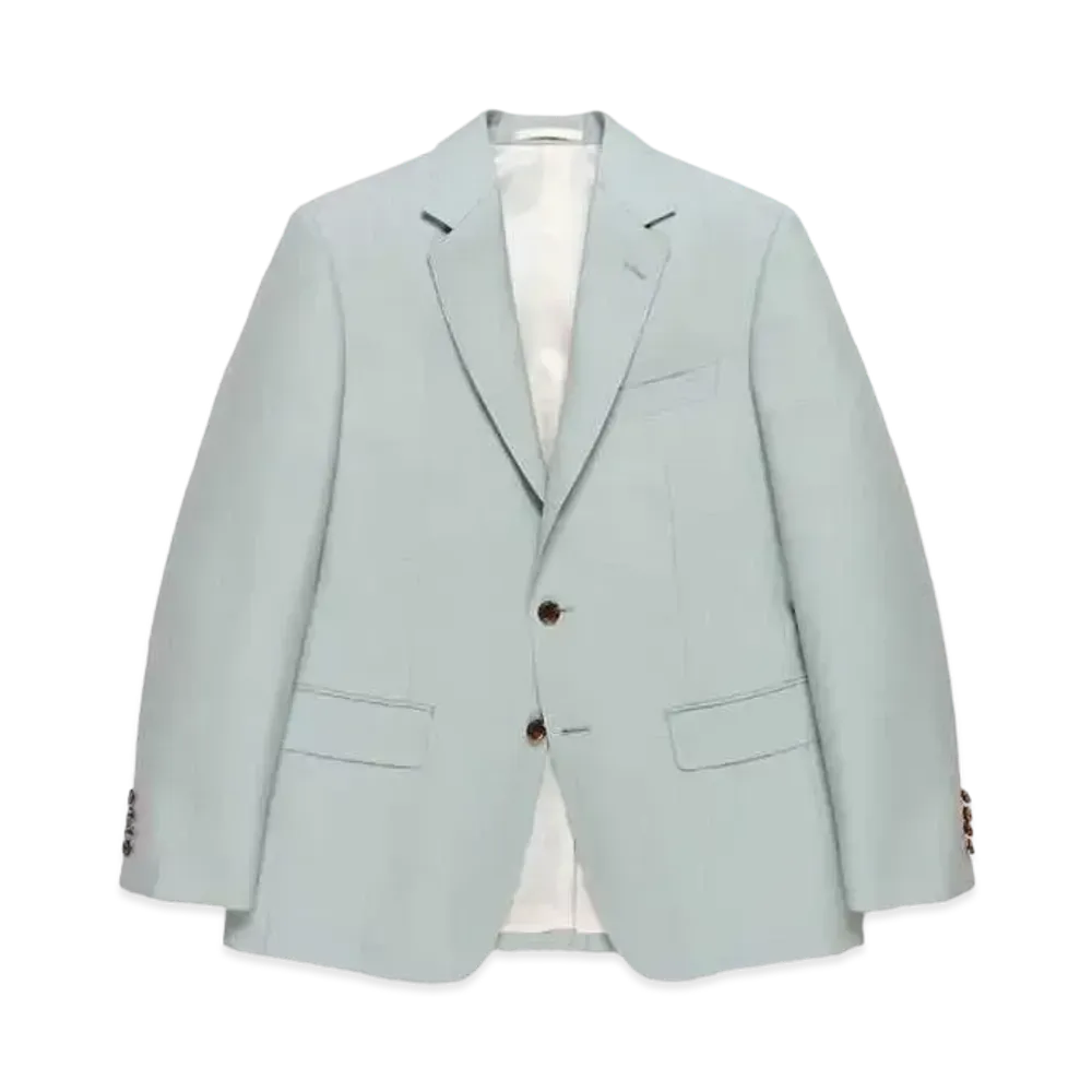 WACKO MARIA SINGLE BREASTED JACKET (IMPOET FABRIC / DOEMEUIL) "Mint"