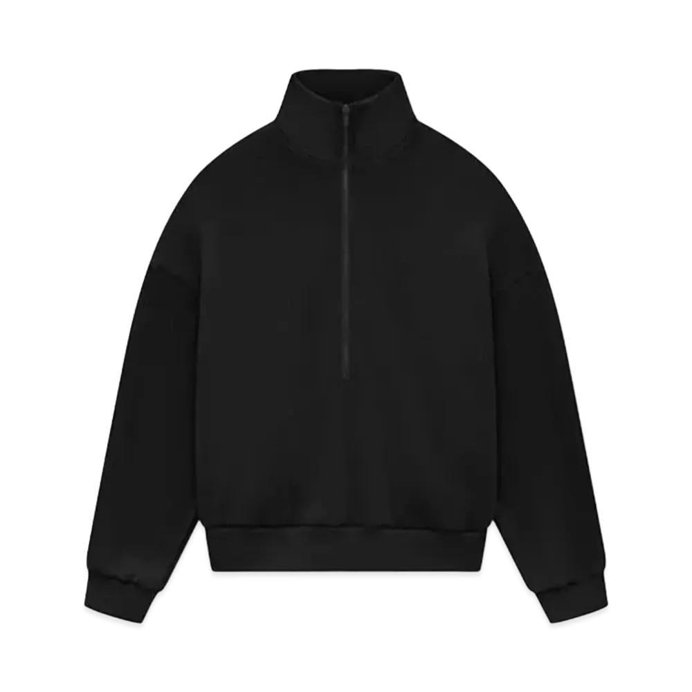 FEAR OF GOD Fleece Half Zip Mockneck "Black"