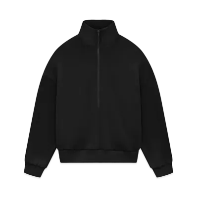 FEAR OF GOD Fleece Half Zip Mockneck "Black"