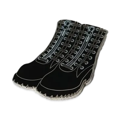 Chrome Hearts Fireman Boots Pin Badge "Black"