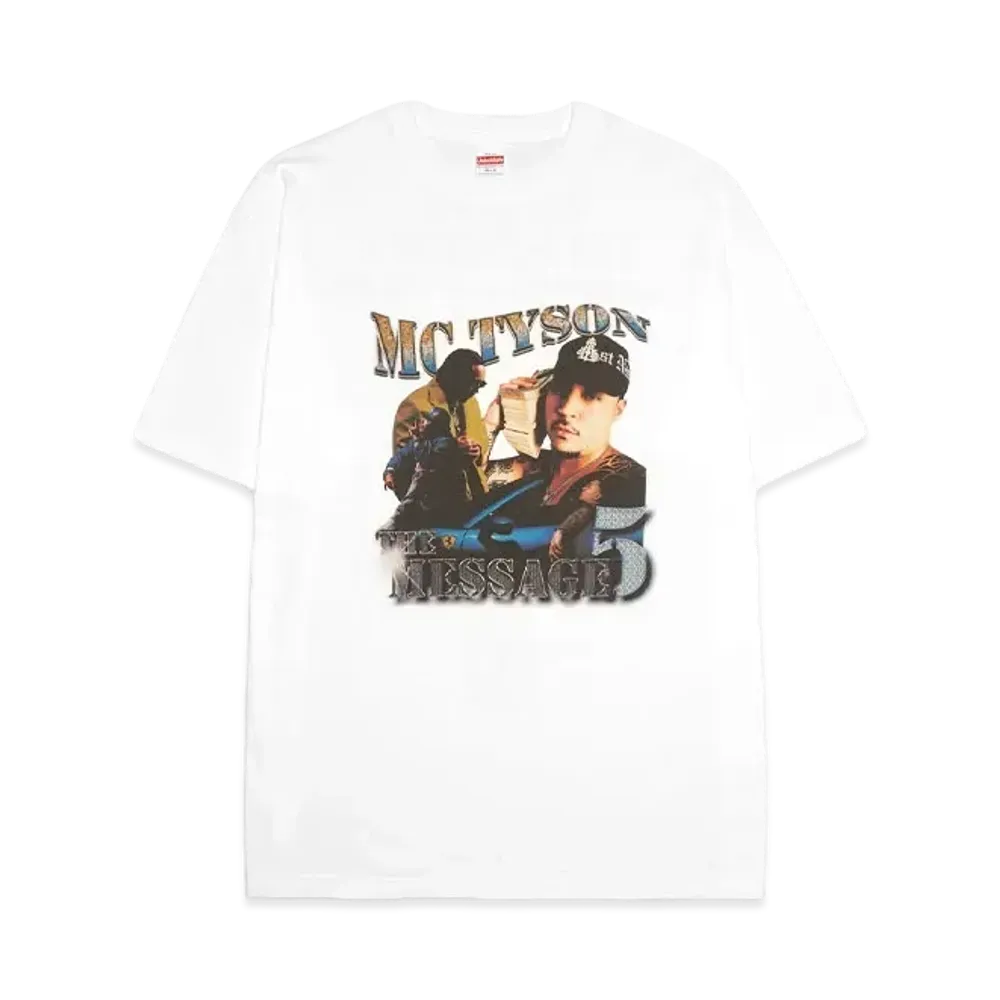 MC TYSON 【THE MESSAGE 5】 TOUR FINAL Rap T-Shirt "WHITE"