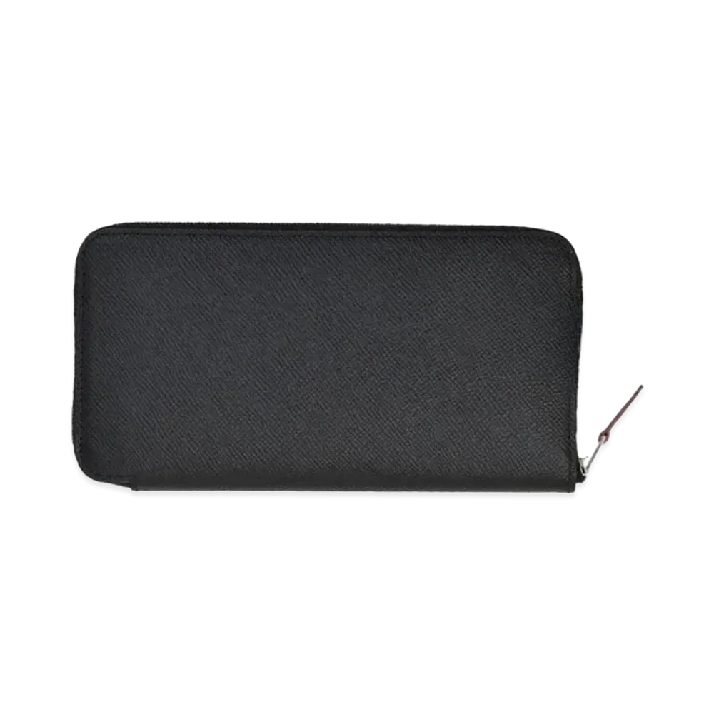 Hermes Azap Silk In Long Veau Epsom "Noir/Blue Indigo/Silver"