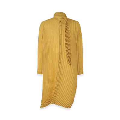 HOMME PLISSE ISSEY MIYAKE Windswept Shirt "Yellow Ocher"