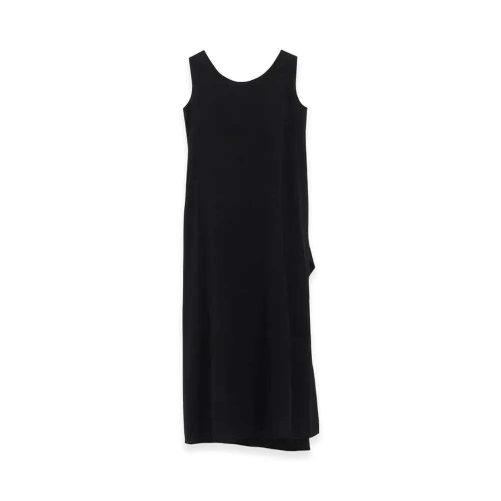 Yohji Yamamoto Wool Drape Dress "Black"