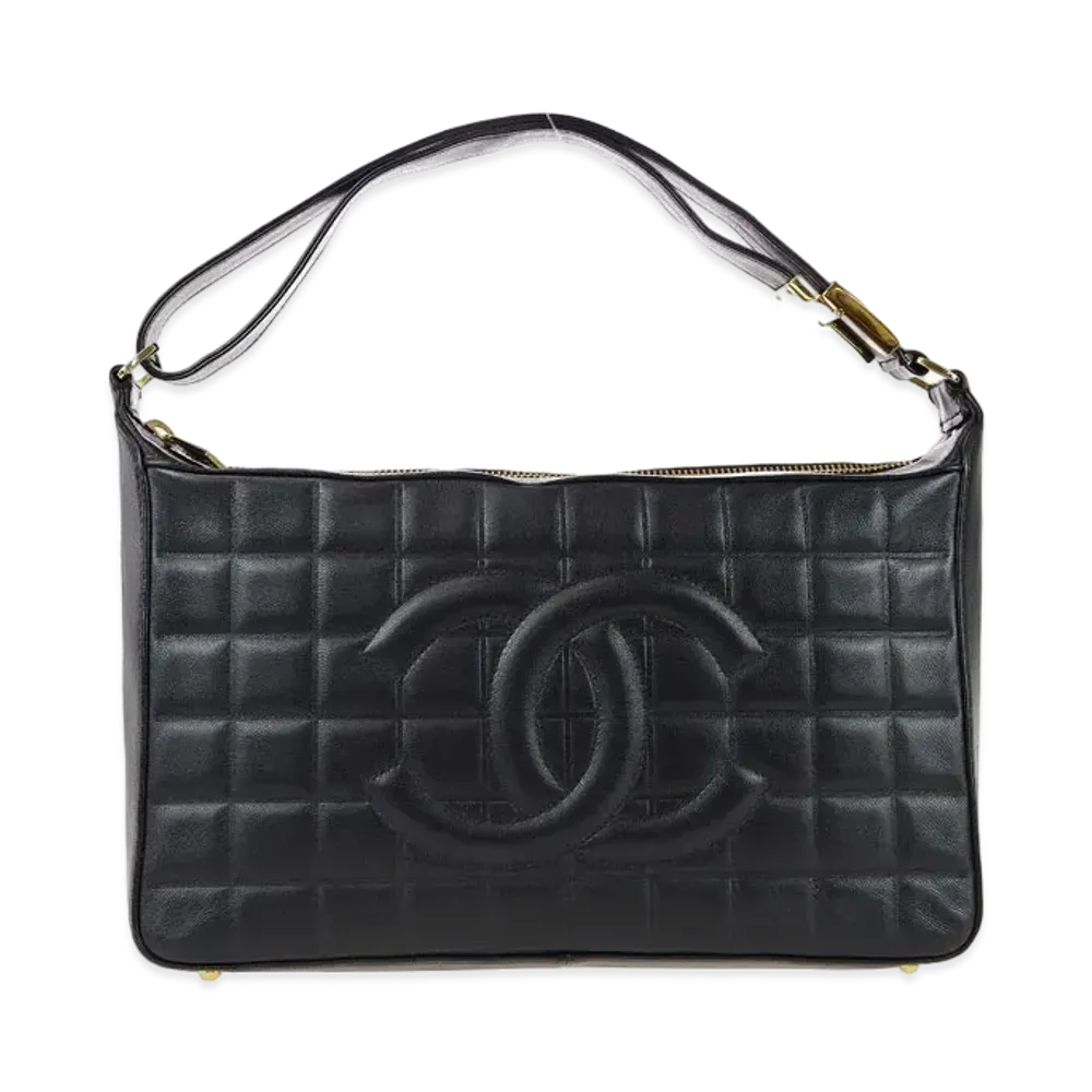 CHANEL Chocolate Bar Shoulder Bag "Black"