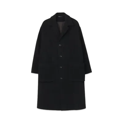 Yohji Yamamoto Y's WOOL MOSSER GUSSET POCKET WORK COAT "Black"