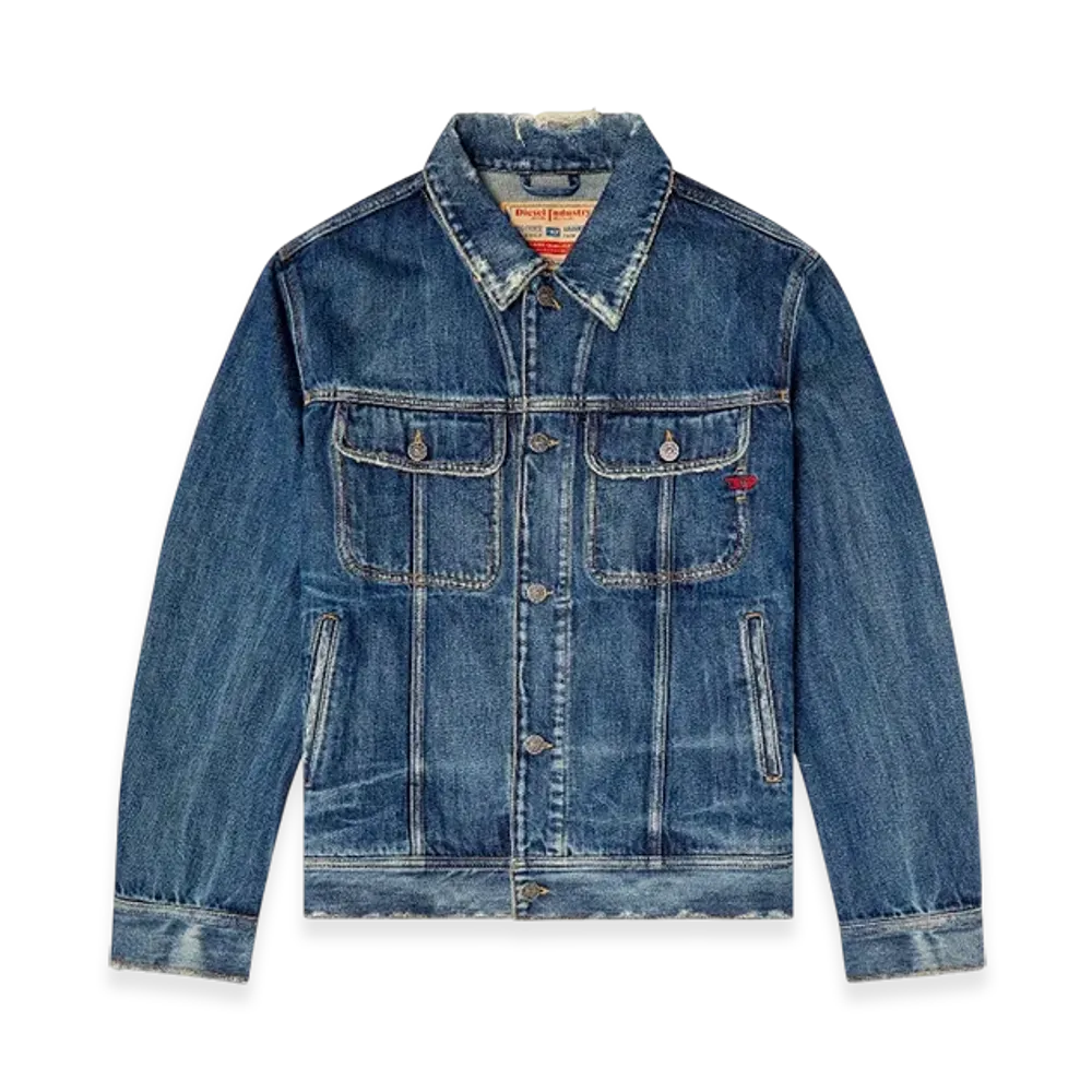 Diesel D-Barcy Regular-Fit Trucker Jacket "Dark Blue"