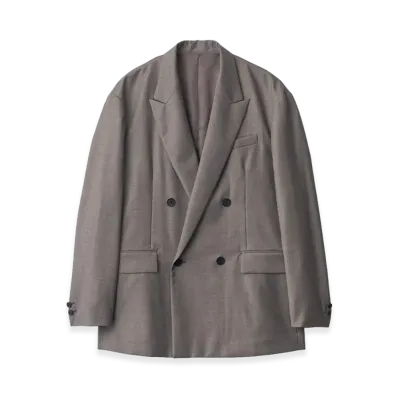 ssstein Extra Fine Wool Double Breasted Blazer "Greige"