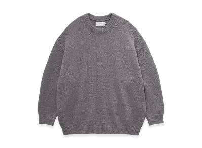 Graphpaper Cotton Wool Slub Oversized Crew Neck Knit "Stone Gray"