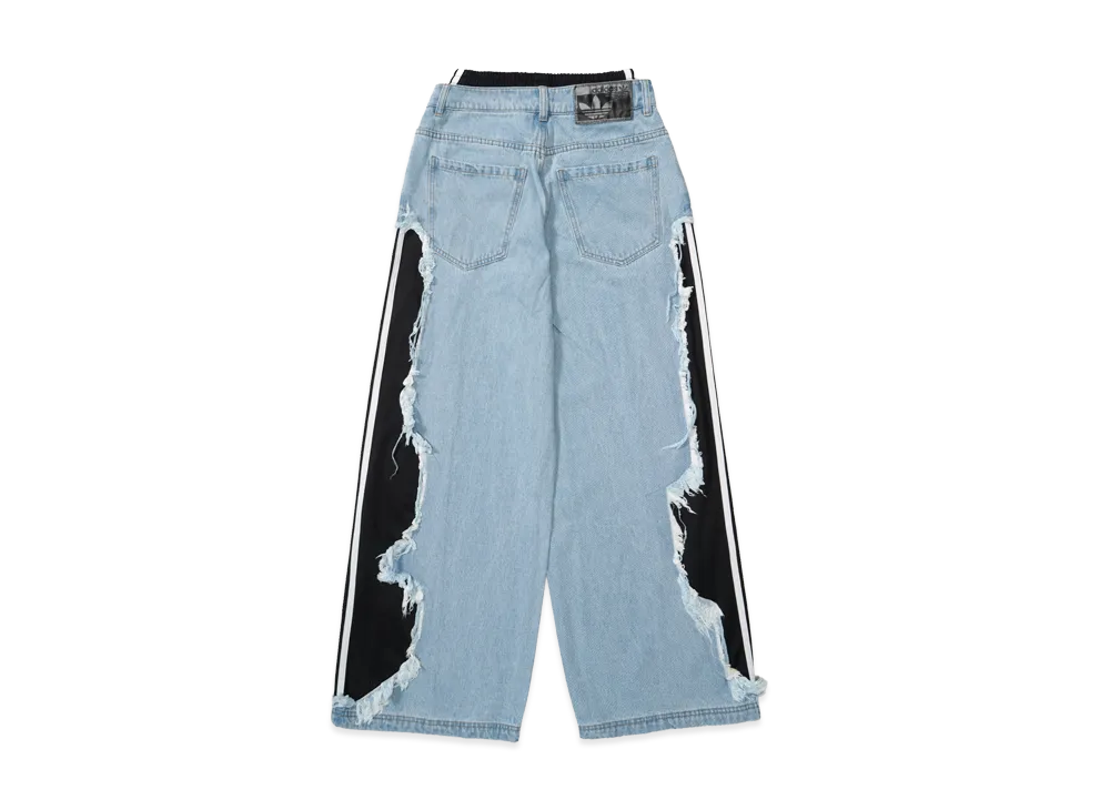 スキズ フィリックス着用ADILENIUM 5.0  デニムSサイズ adidas Women's Adilenium 5.0 Deconstructed Denim Pants 