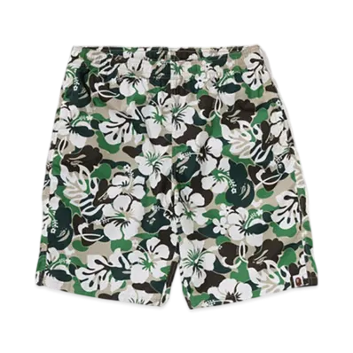 A BATHING APE ABC Resort Camo Beach Shorts "Green"