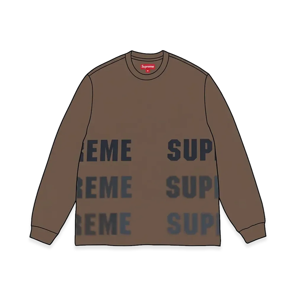 Supreme Reflective L/S Top "Brown"