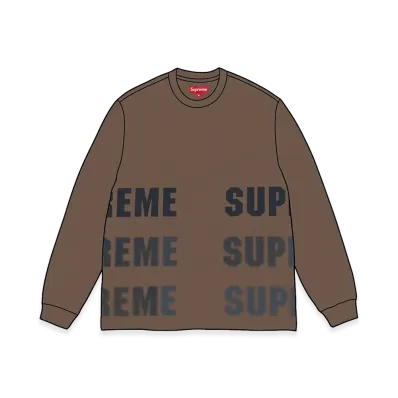 Supreme Reflective L/S Top "Brown"