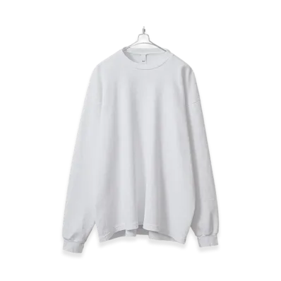 Los Angeles Apparel Long Sleeve Heavy Thermal Crew Neck T-Shirt Made in USA "White"