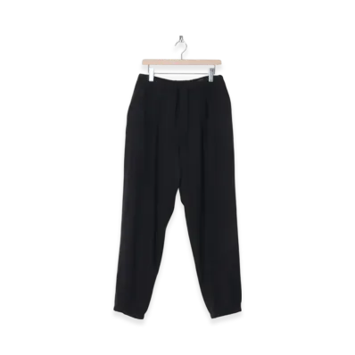 COMOLI Wool Viyella Drawstring Pants "Charcoal"