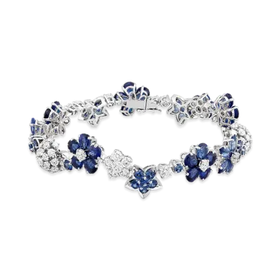 Van Cleef & Arpels Folie des Pres bracelet "18K White gold/Sapphire/Diamond"