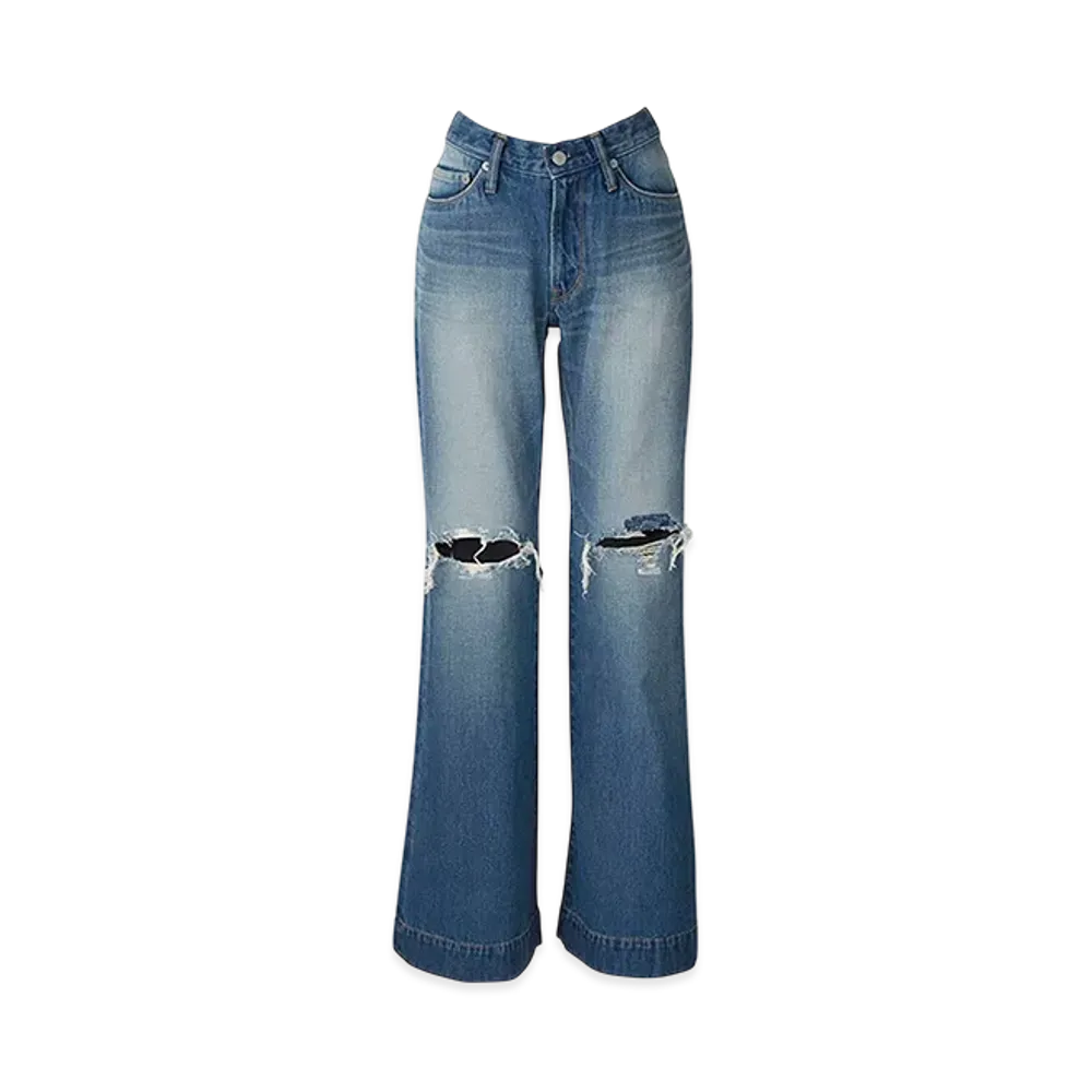 HYSTERIC GLAMOUR Low-Rise Flared Denim Pants "Light Indigo Blue"
