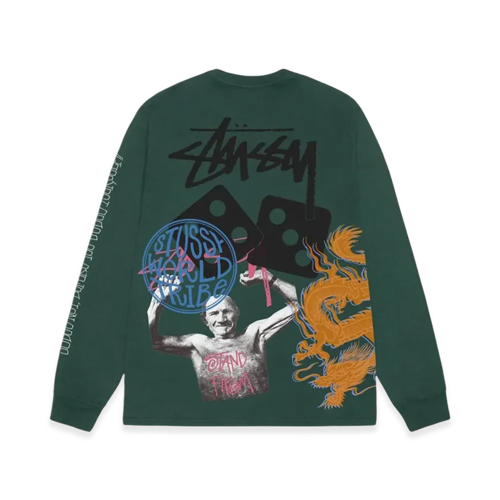 Stussy Strike Pigment Dyed LS Tee "Forest"