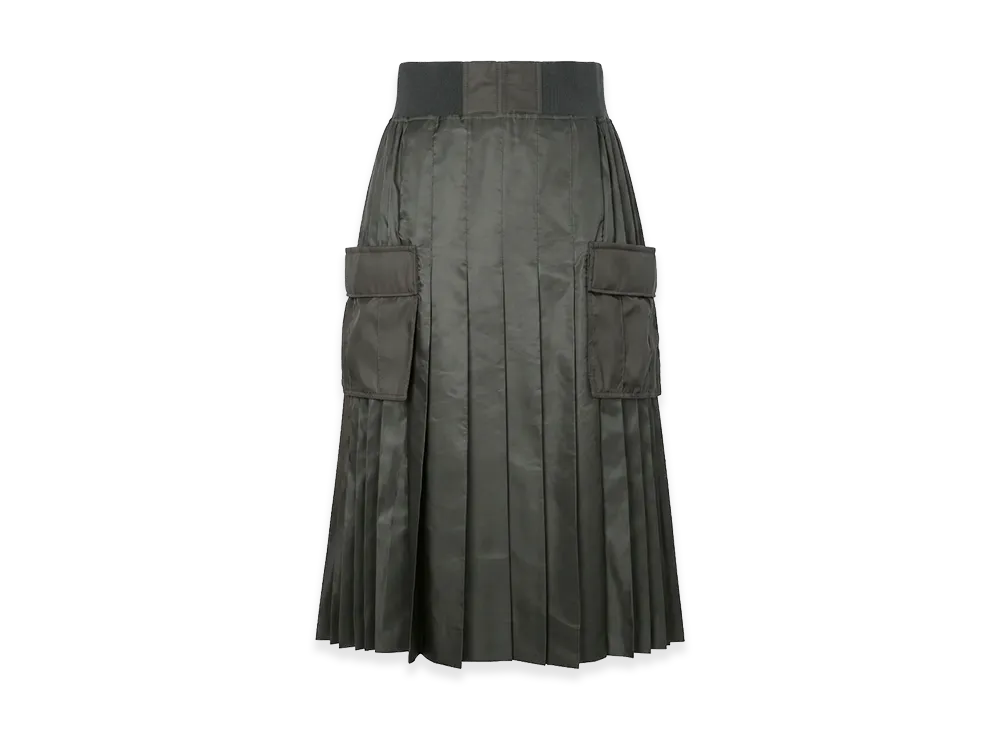 sacai Women's Nylon Twill Skirt "Dark Khaki"