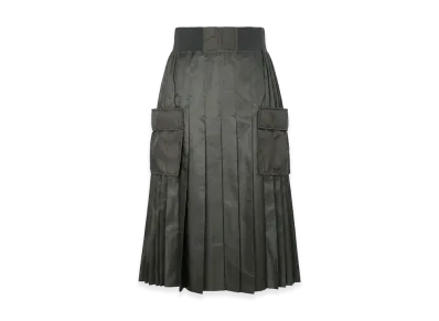 sacai Women's Nylon Twill Skirt "Dark Khaki"