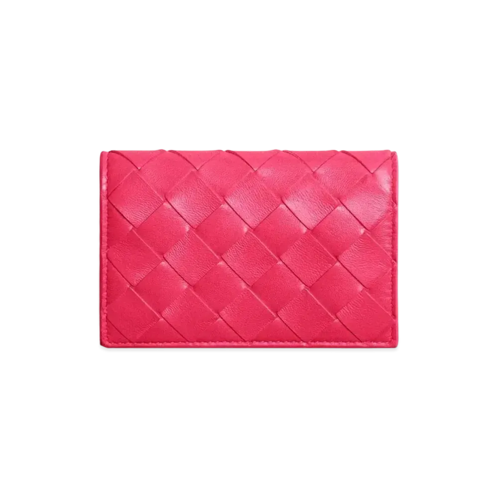 Bottega Veneta Card Case With Coin Purse "Cranberry"