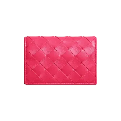 Bottega Veneta Card Case With Coin Purse "Cranberry"