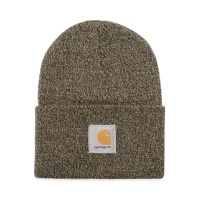 Carhartt Knit Cuffed Beanie Watch Cap C Logo "Dark Brown/Sand Stone"