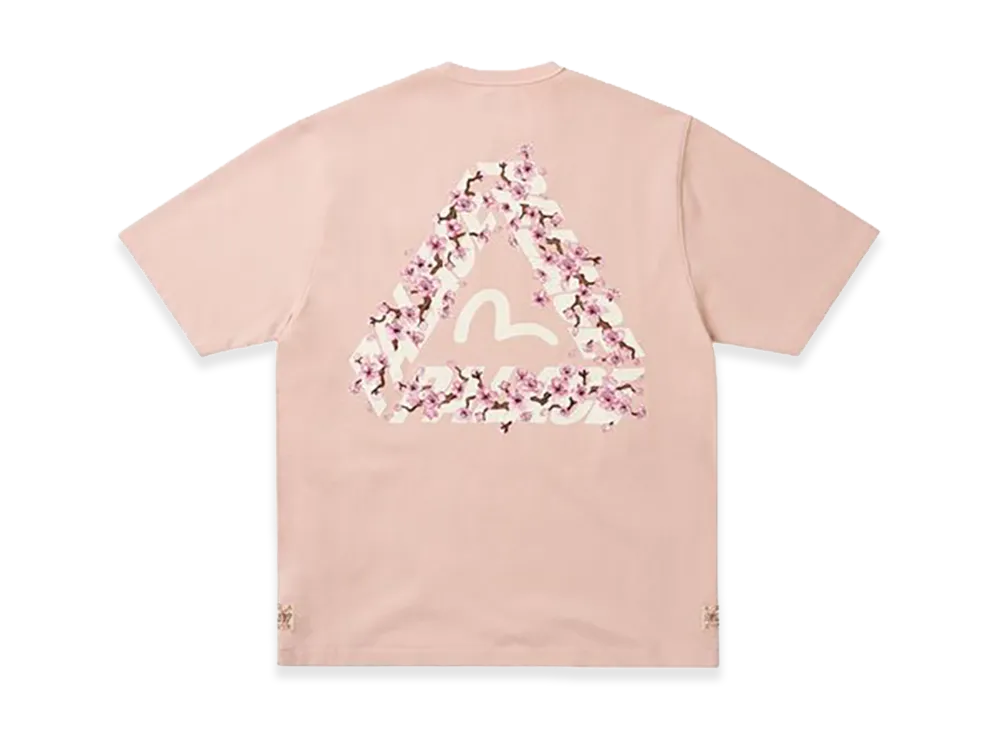 PALACE x EVISU Heavy Wash T Shirt "Misty Pink"