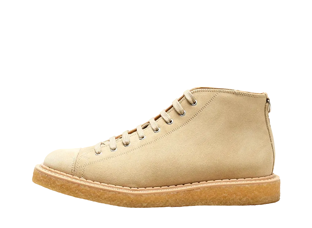 GEORGE COX Women's Monkey Boots Single Crepe Sole "Sand" Suede 02-001-S-417C