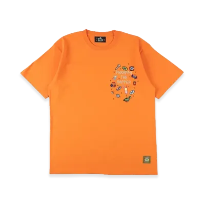 WIND AND SEA x Parappa The Rapper Parappa Rhinestone Tee "Orange"