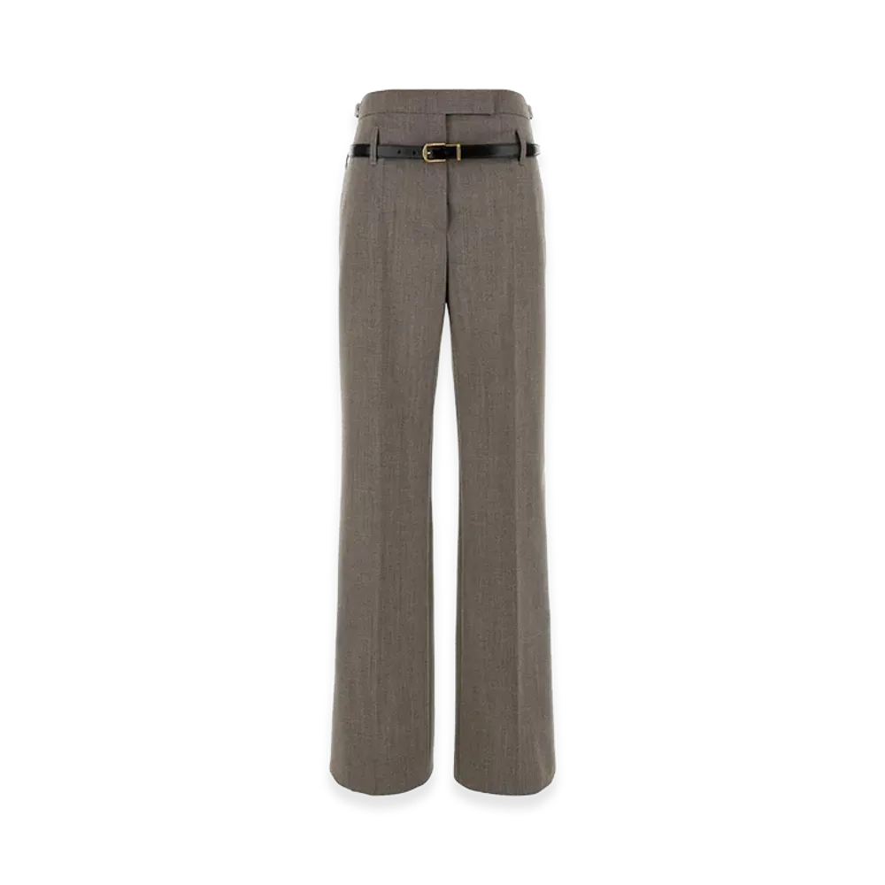 PRADA Women's Dove Wool Blend Pant "Green"