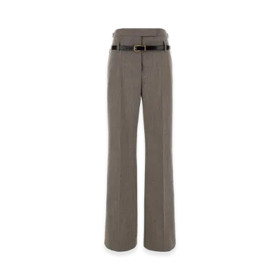 PRADA Women's Dove Wool Blend Pant "Green"