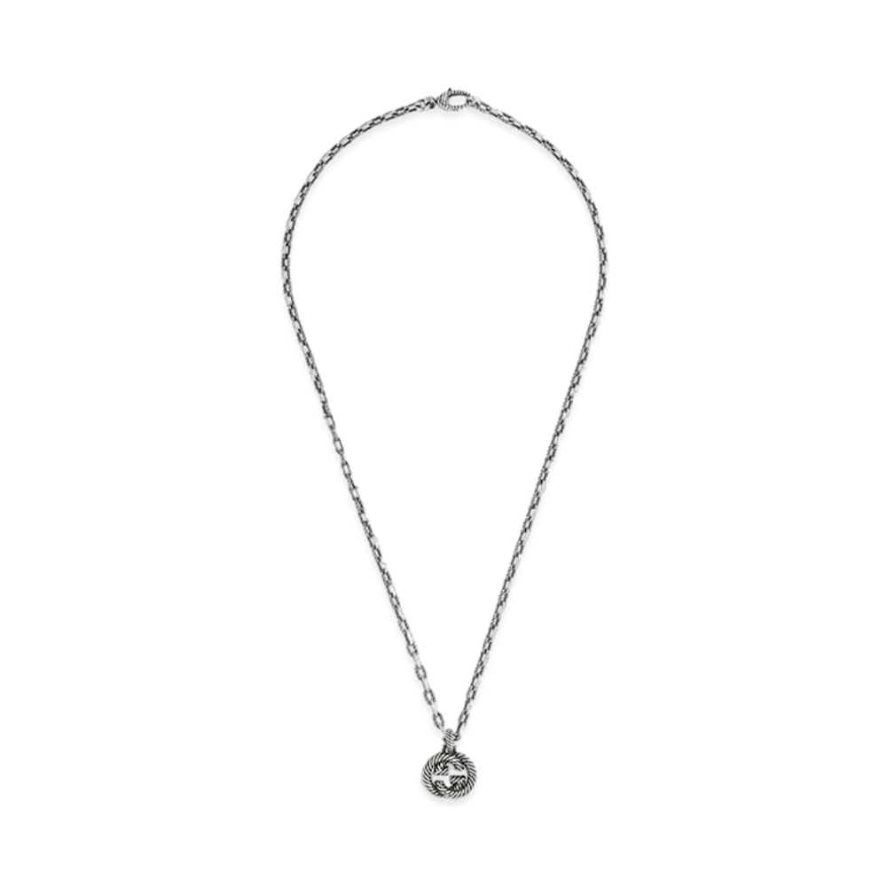 GUCCI Silver Necklace With Interlocking G