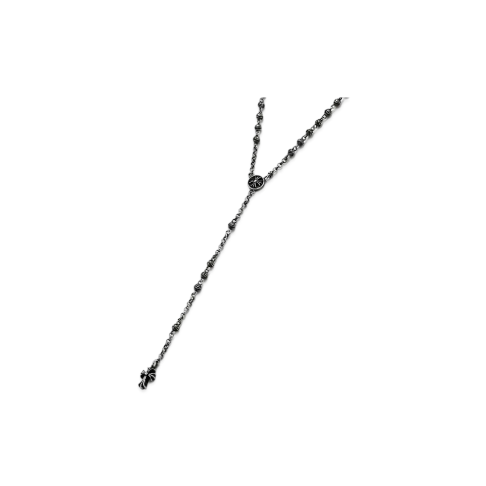 Chrome Hearts CH Rosary Beads Chain Necklace "Silver"