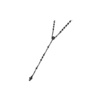 Chrome Hearts CH Rosary Beads Chain Necklace "Silver"