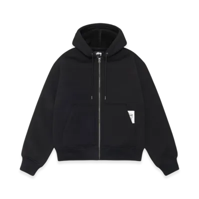 Stussy Bonded Sherpa Hoodie "Black"