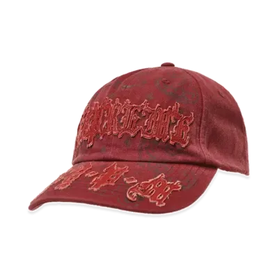 Supreme Leather Applique 6-Panel "Red"