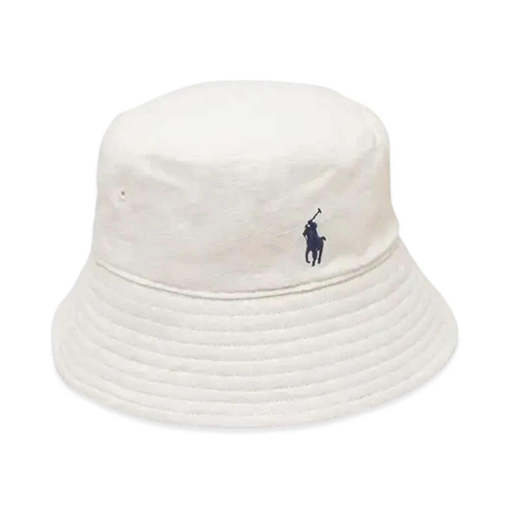 Polo Ralph Lauren Linen Bucket Hat "White"