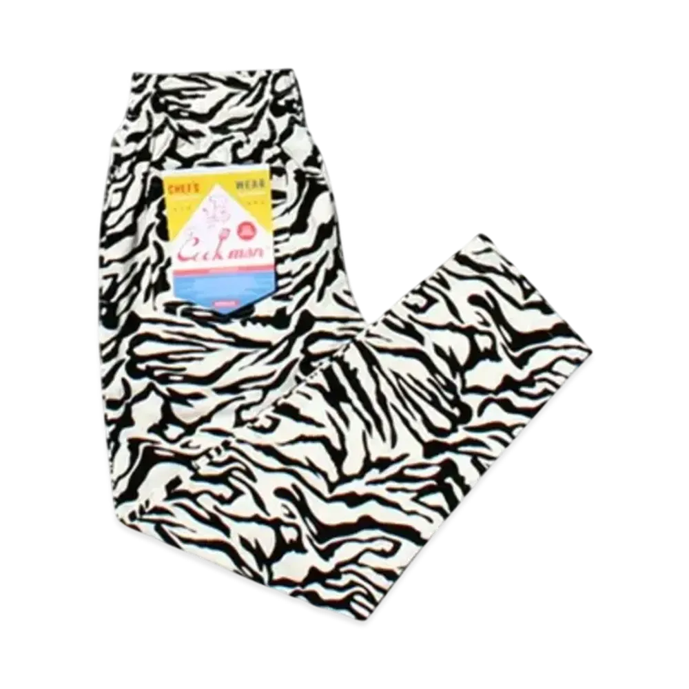 COOKMAN Chef Pants animal "Zebra/White"