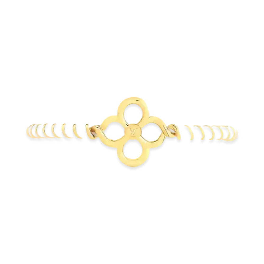 Louis Vuitton Nautical Rigid Enamel Bracelet "Gold/Blanc"