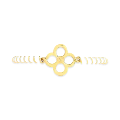 Louis Vuitton Nautical Rigid Enamel Bracelet "Gold/Blanc"