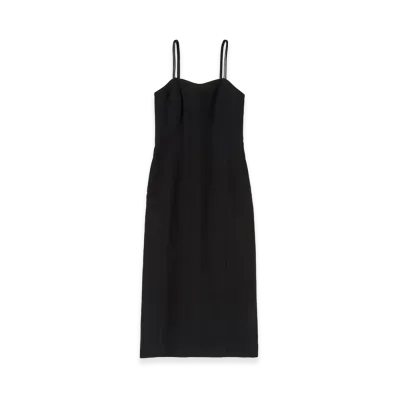 AURALEE Women's Wool Cotton Linen OX Camisole Dress "Black"
