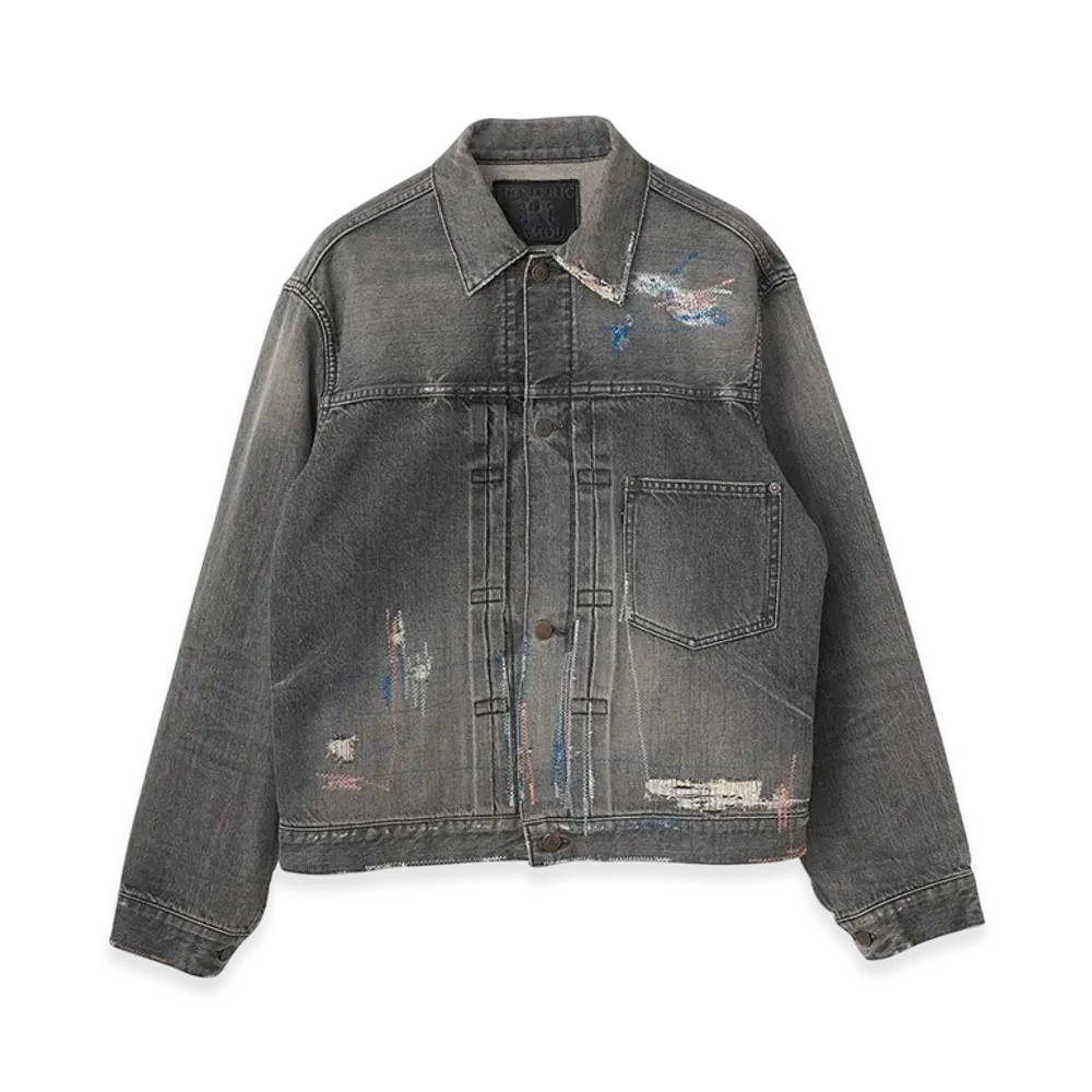 HYSTERIC GLAMOUR Msr Processed 1st Type Ww2 Denim Jacket "Black"