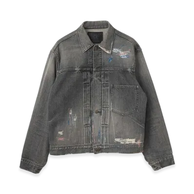 HYSTERIC GLAMOUR Msr Processed 1st Type Ww2 Denim Jacket "Black"