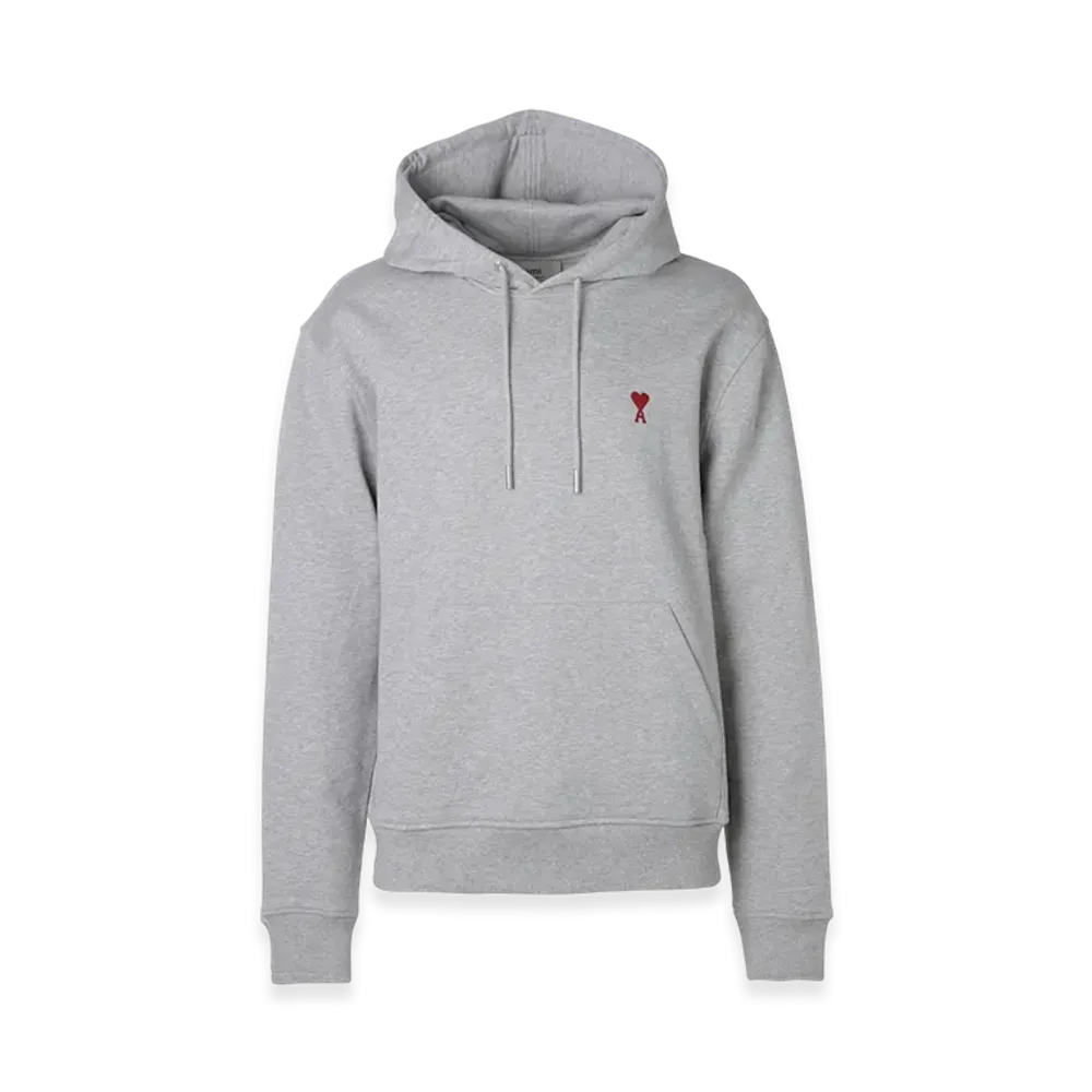 AMI PARIS De Coeur Hoodie "Heatherashgrey"
